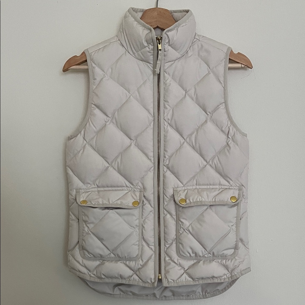 J.Crew Quilted Vest in ivory